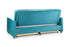 Isaac Sofa Bed Plush Teal 3 Seater Back View